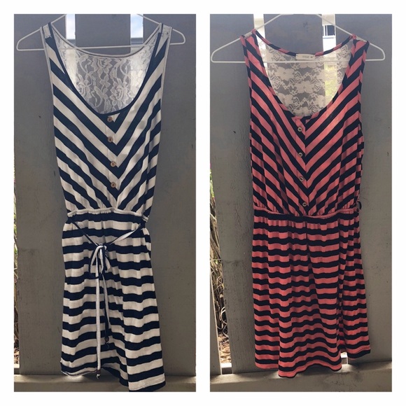 2 striped dresses - Picture 1 of 4
